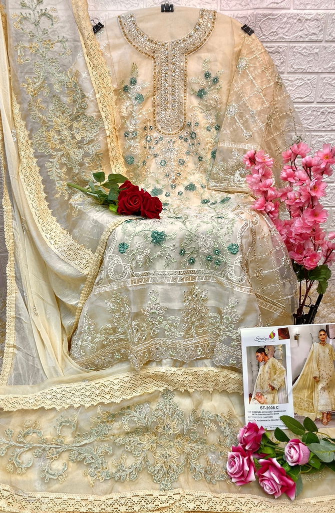 Saniya ST-2008 Fancy Festive Wear Wholesale Pakistani Salwar Suits